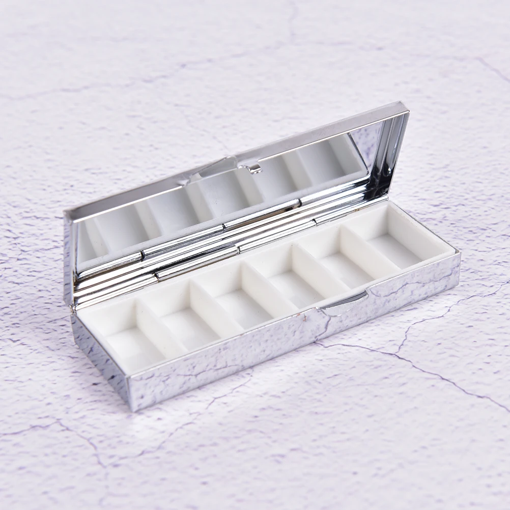 6 слотов металлический чехол для таблеток складной разветвитель лекарств мини контейнер Pildoras Органайзер коробка Estuche