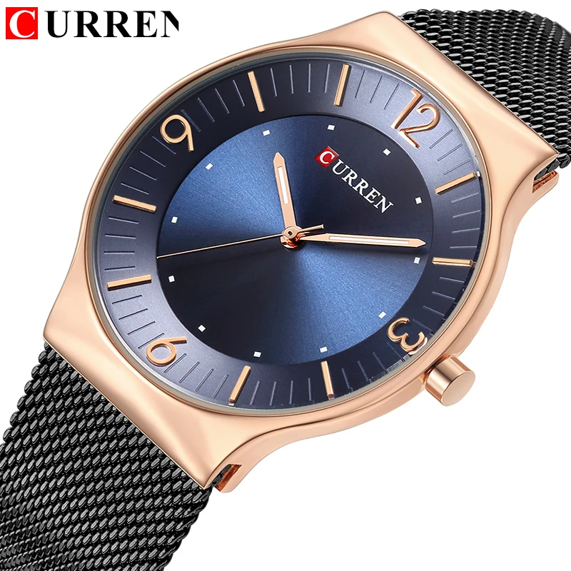 

Men's Watches CURREN Top Brand Luxury Fashion Business Quartz Men Wristwatch Steel Band Waterproof Clock Horloges Mannens Saat