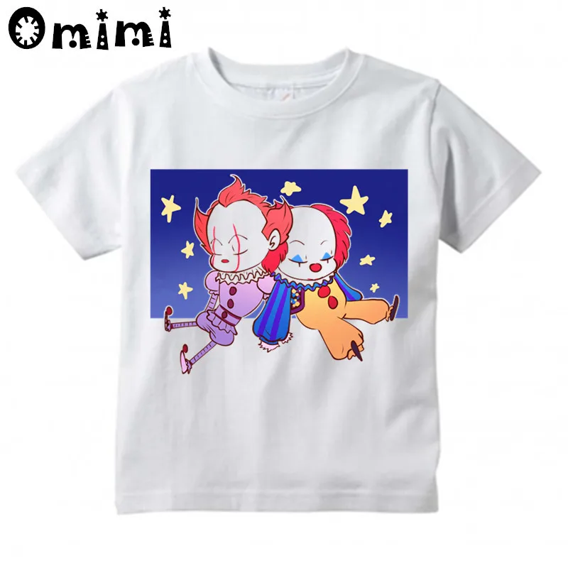 

Kids Pennywise Movie It Losers Design T Shirt Boys/Girls Casual Short Sleeve Tops Children's The Scary Creepy Clown T-Shirt
