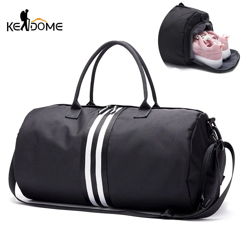 

Top Female Sport Oxford Gym Bag for Shoes Pocket Yoga Bag Women Fitness Handbags Shoulder Bags Fancy Travel Over Night XA747WD
