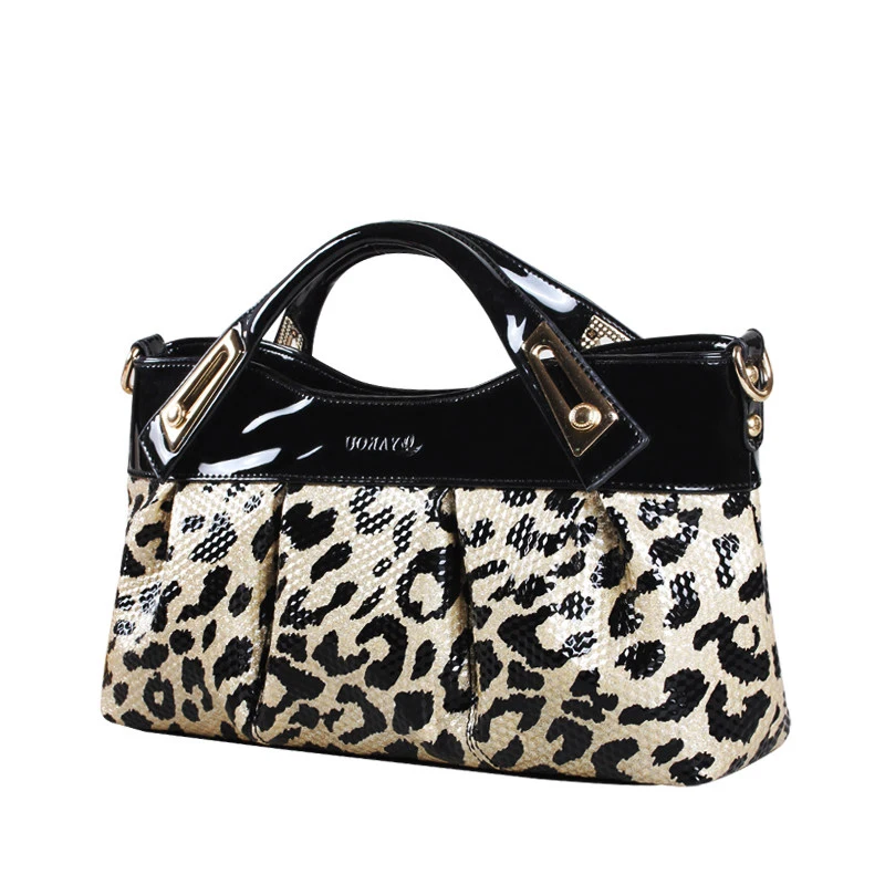 Sexy Leopard print PU Party Evening Bag Women Fashion font b Handbag b font Gorgeous Pleated
