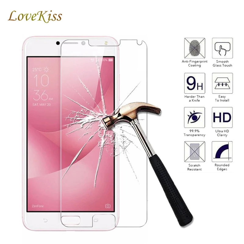 9H чехол из закаленного стекла для Asus Zenfone 3 Laser 4 Max Pro Go Selfie ZC520KL ZC520TL ZC554KL zb500кг ZE554KL