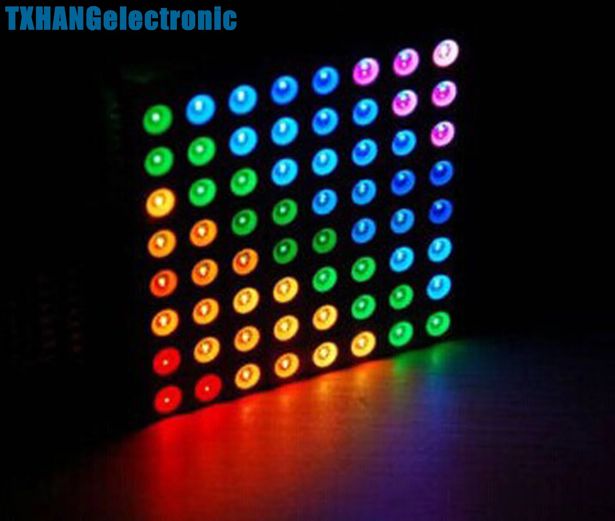 5 мм 8*8 8x8 полный светодио дный Цвет RGB LED матричный дисплей модуль общий анод