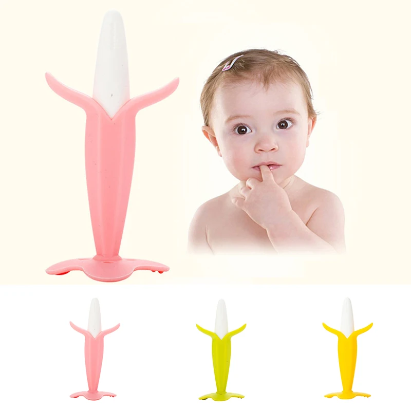 

High Quality Silicone Toothbrush And Environmentally Safe Baby Teether Teething Ring Kids Teether Children Chewing