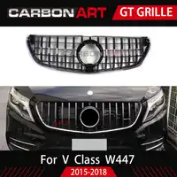 V Klasse GT Grill Grille Verticale Stijl Voor Mercedes W447 MPV Auto Front Mesh 2015-2018 V250 V260 Auto styling grille