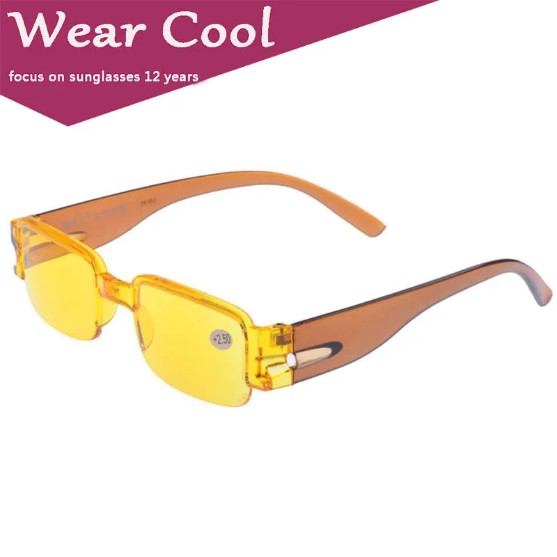 

Wear Cool Reading Glasses Vintage Portable Presbyopic Glasses Magnifier Vision Eyewear Prescription Brown Lens Glasses Panrents