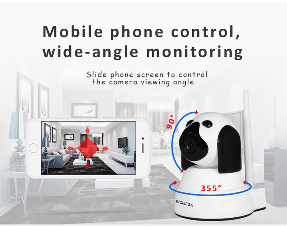 

INQMEGA 720P IP Camera Smart Dog Wifi Cam Home Security Camera Wireless Night Vision Surveillance CCTV Camera Baby Monitor