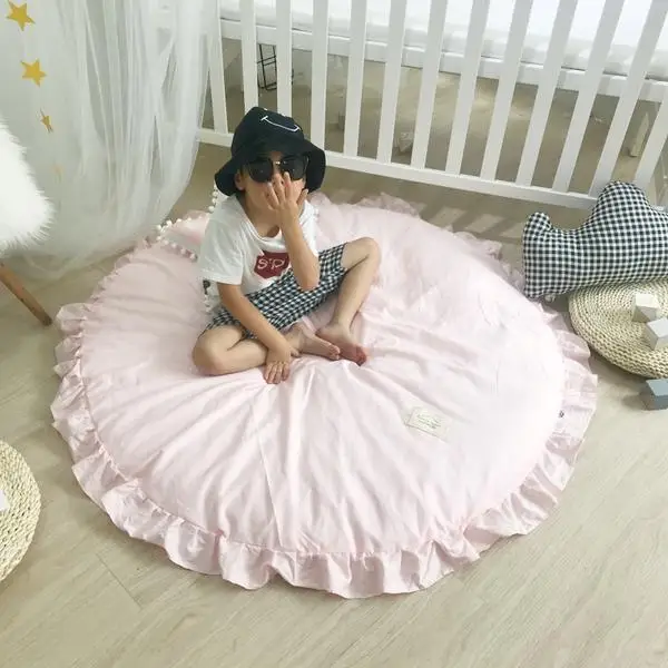 120 см размер детский коврик игровой Cutton Детская игра коврик Детский ковер пол хлопок ползать коврик Tapete Para Bebe ковер в детской