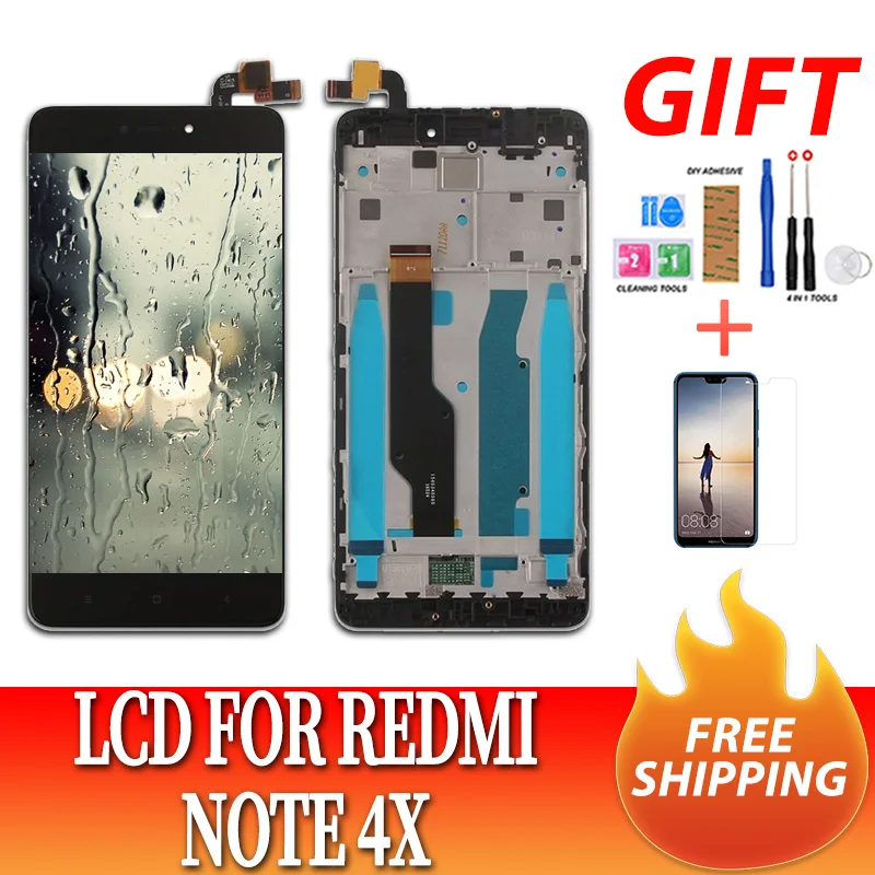 

AAA Quality LCD +Frame For Xiaomi Redmi Note 4X LCD Display Screen For Redmi Note 4 Global Version Snapdragon 625 Touch Screen