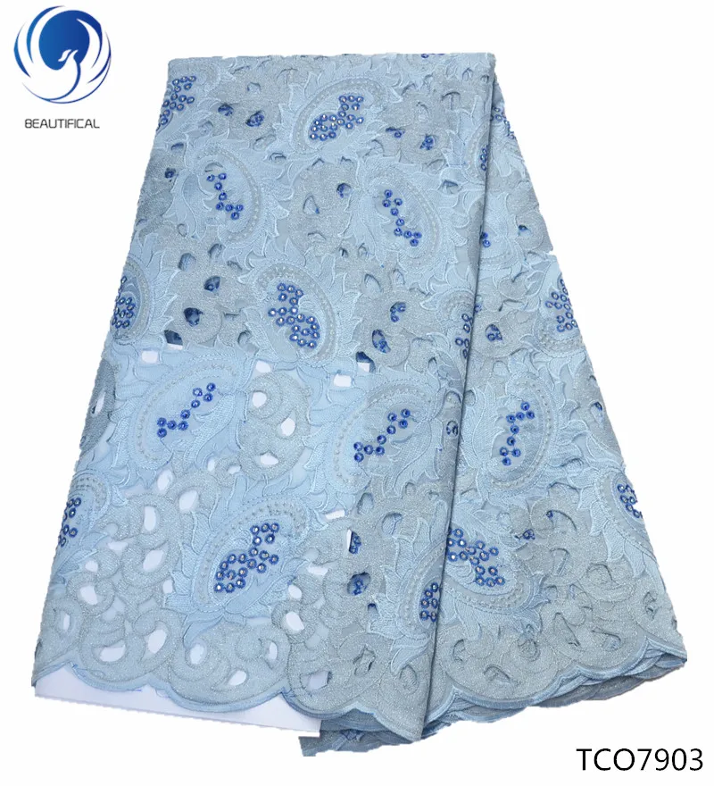 

BEAUTIFICAL African organza lace fabrics 2018 high quality french net lace with rhinestones for women dressing 5yards/lot TCO79