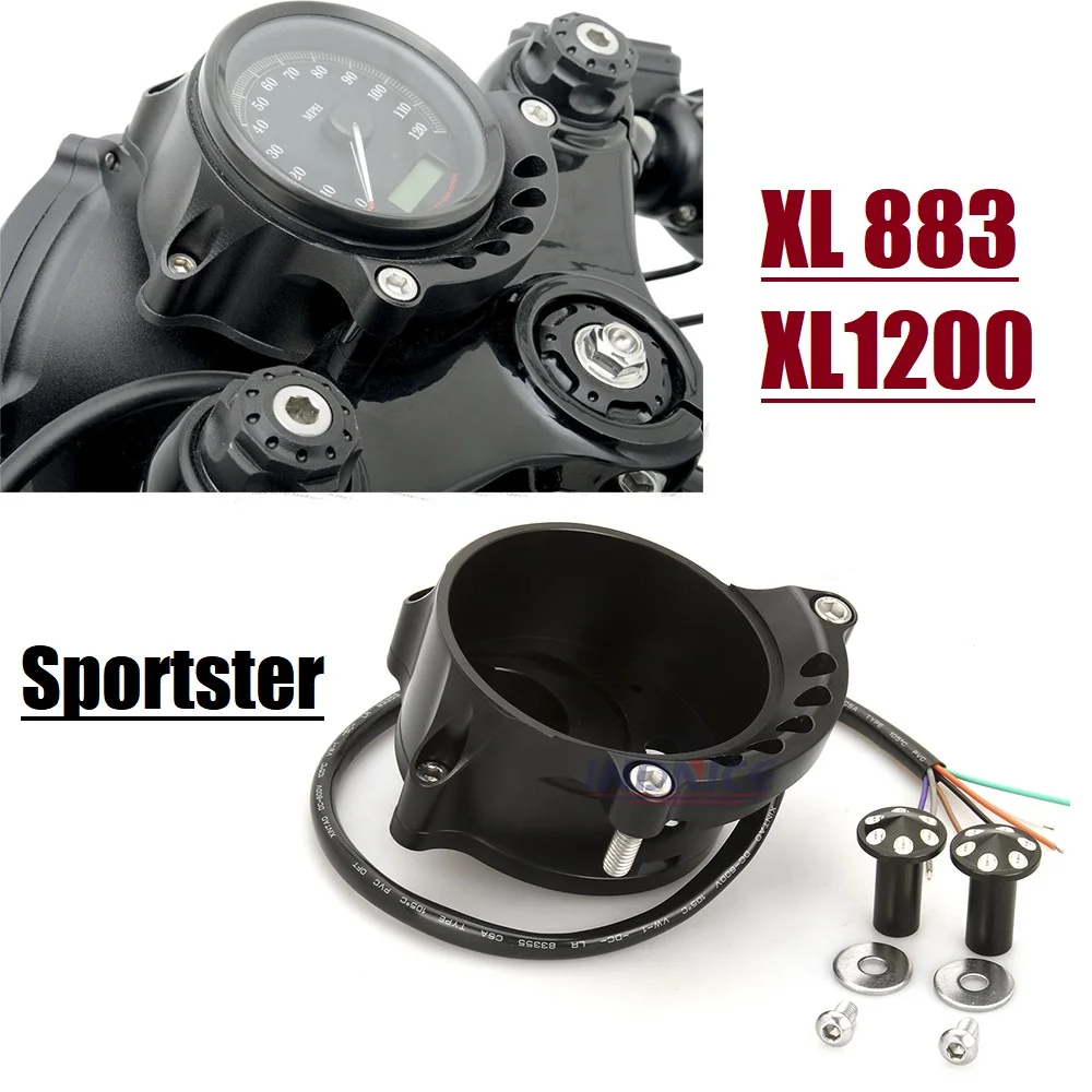 

Motorcycle Black Cafe Gauge & Headlight Mount for Harley Sportster IRON XL883 1200R Nightster Roadster