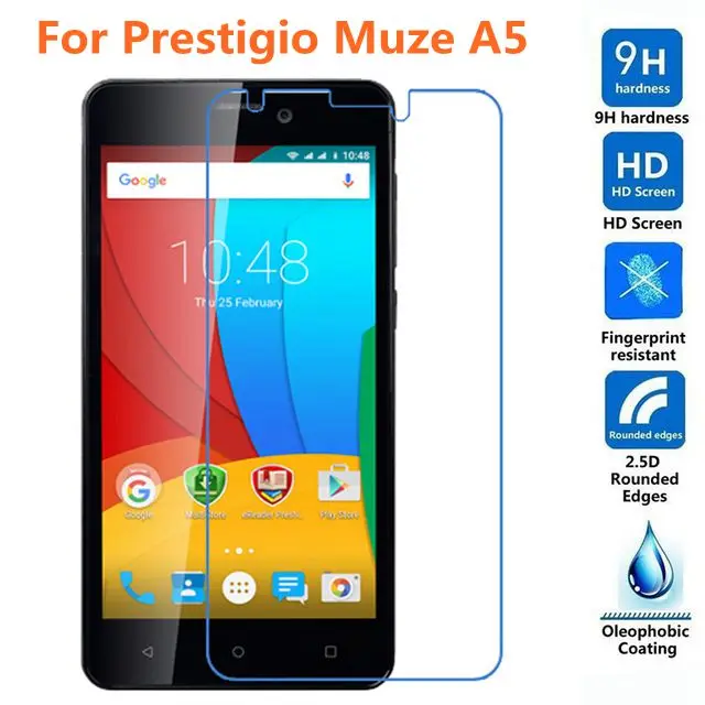Закаленное стекло 2.5D на клеевой основе для Prestigio Muze A5 Высококачественная