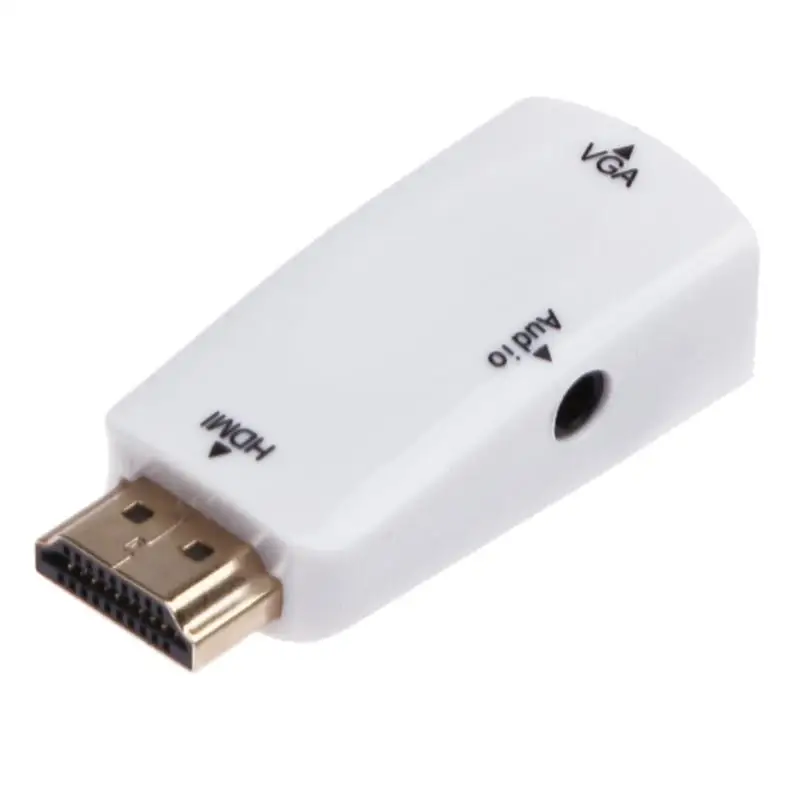 Переходник HDMI штекер гнездо VGA адаптер с AV аудио кабелем 1080P HDTV для ПК ноутбука DVD