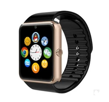 Smart Watch Clock Sync Notifier Support Sim Card Bluetooth Cool Black Mens Fashion LED Digital Outdoor Sports Smart Watch GT0h