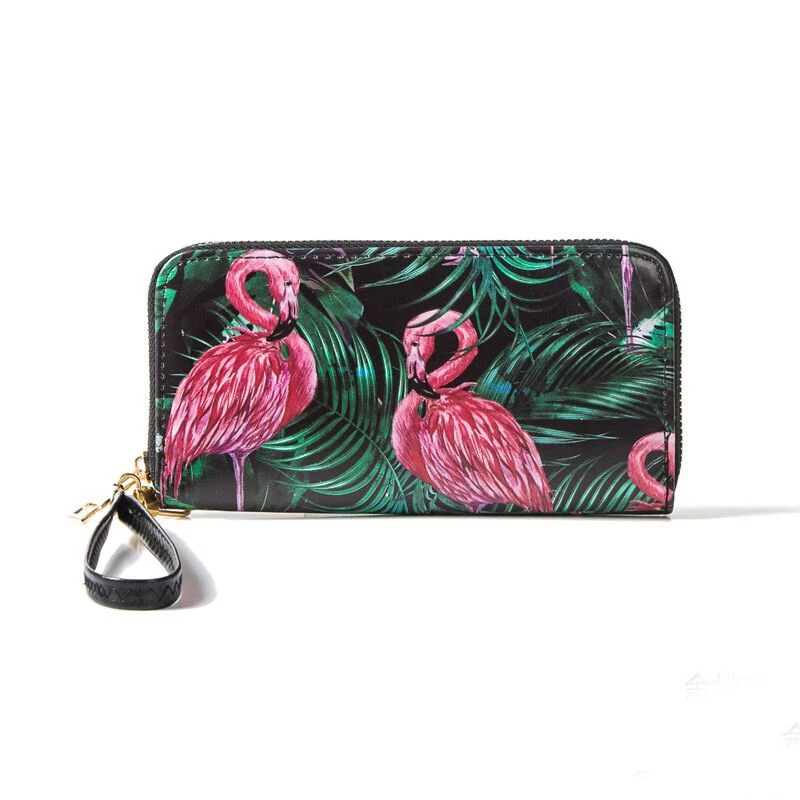 

Flamingo Unicorns Wallets Pineapple Zebra Animal Prints Womens Long Wallets Fashion Lady Funny Pattern PU Purses Cute Money Bags
