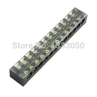

Free Shipping 600V 60A 12P Double Row Barrier Block Screw Terminal Strip Connector