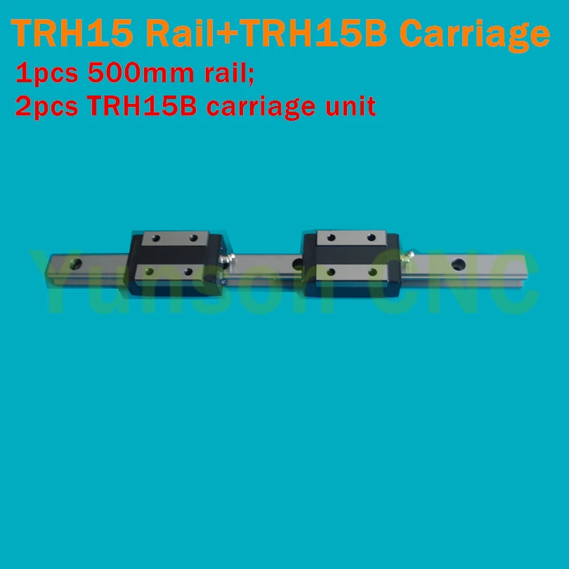 

1pcs 500mm TRH15 Linear Motion Guideways Rail+2pcs TRH15B Carriage Slide Unit Block