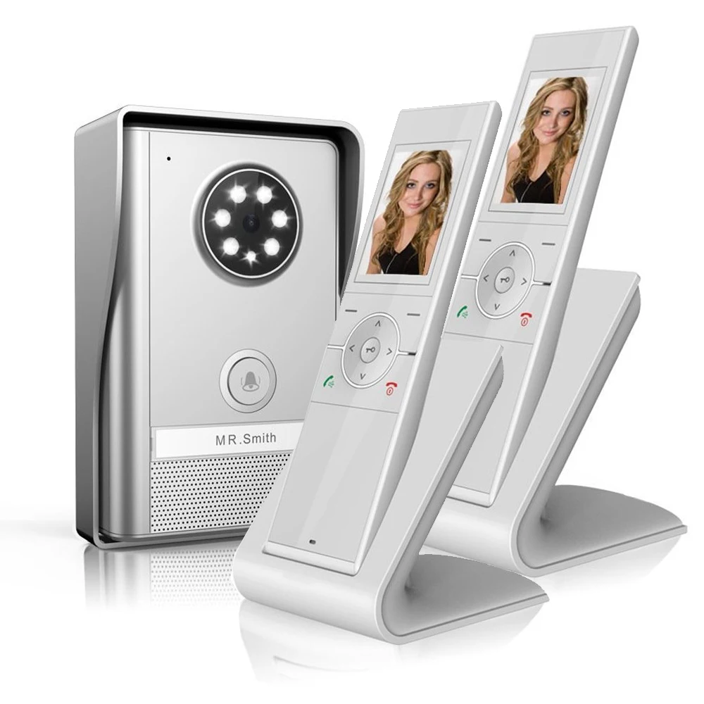 

JEX 2.4 INCH COLOR SCREEN Wireless Video doorbell Intercom System IP55 Waterproof IR Night Vision Camera 100 Snapshots 1V2