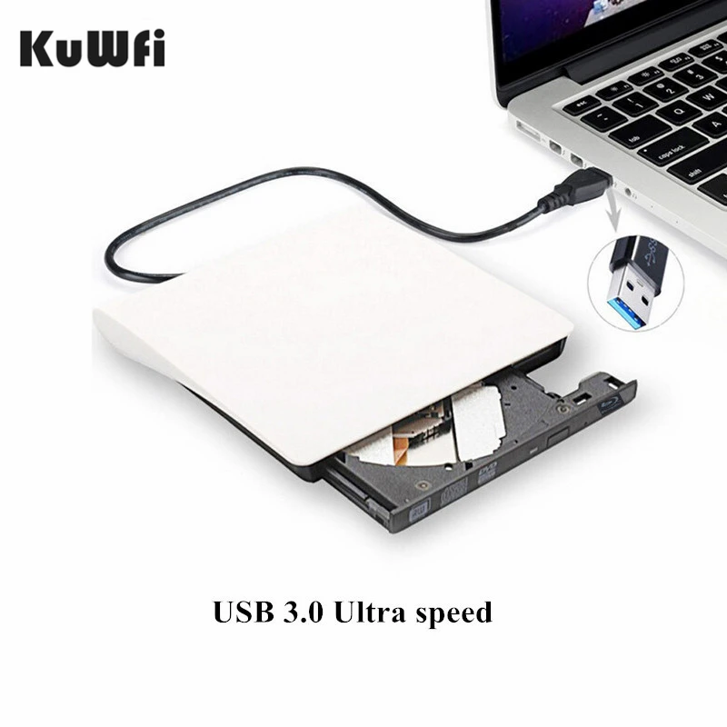 KuWFi USB 3 0 DVD горелка Bluray плеер DVD/BD ROM CD/DVD RW записи воспроизведения 3D фильмов внешний
