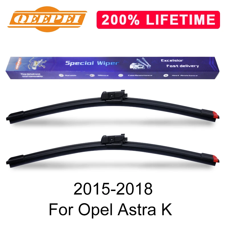 

QEEPEI Replace Wiper Blade For Opel Astra K 2015 2016 2017 2018 Natural Rubber Windshield Wiper Auto Car Accessories