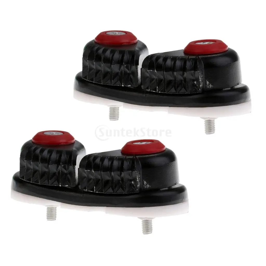 2pcs Boat Sailing Sailboat Ball Bearing Cam Cleat - Black