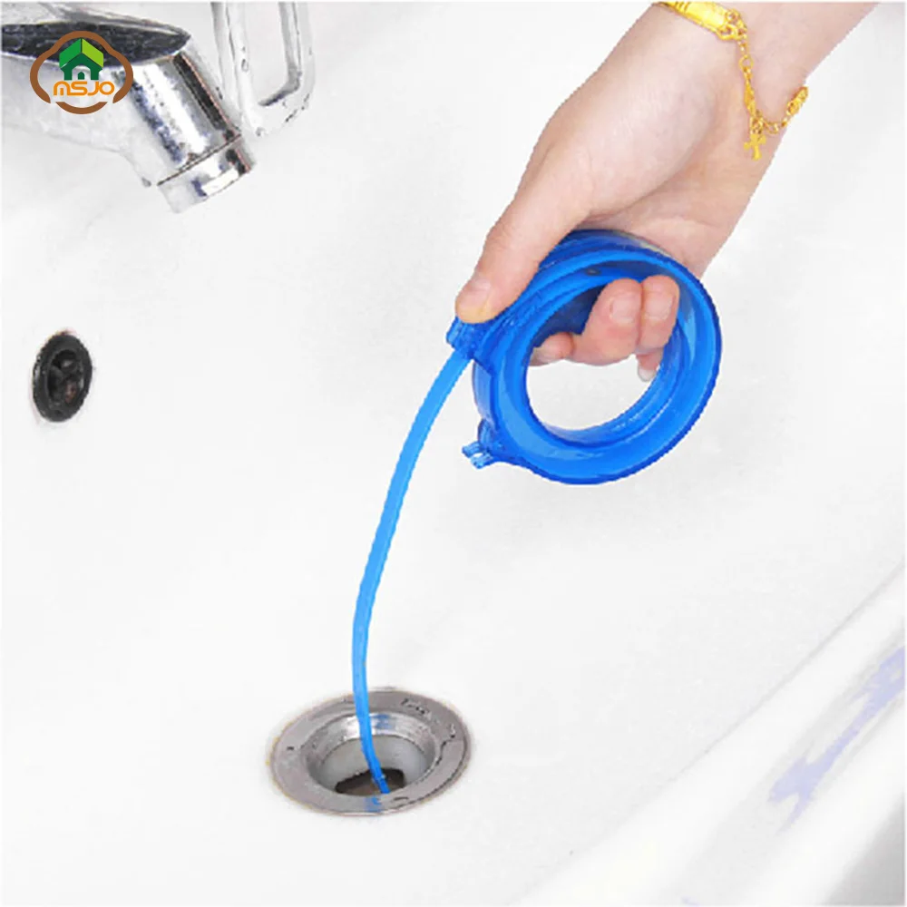 

MSJO Hair Cleaning Hook Bathroom Kitchen Pipe Sewer Dredge Device Sink Drain Tub Pine Clear Blockades Sewer Mini Snake Cleaner