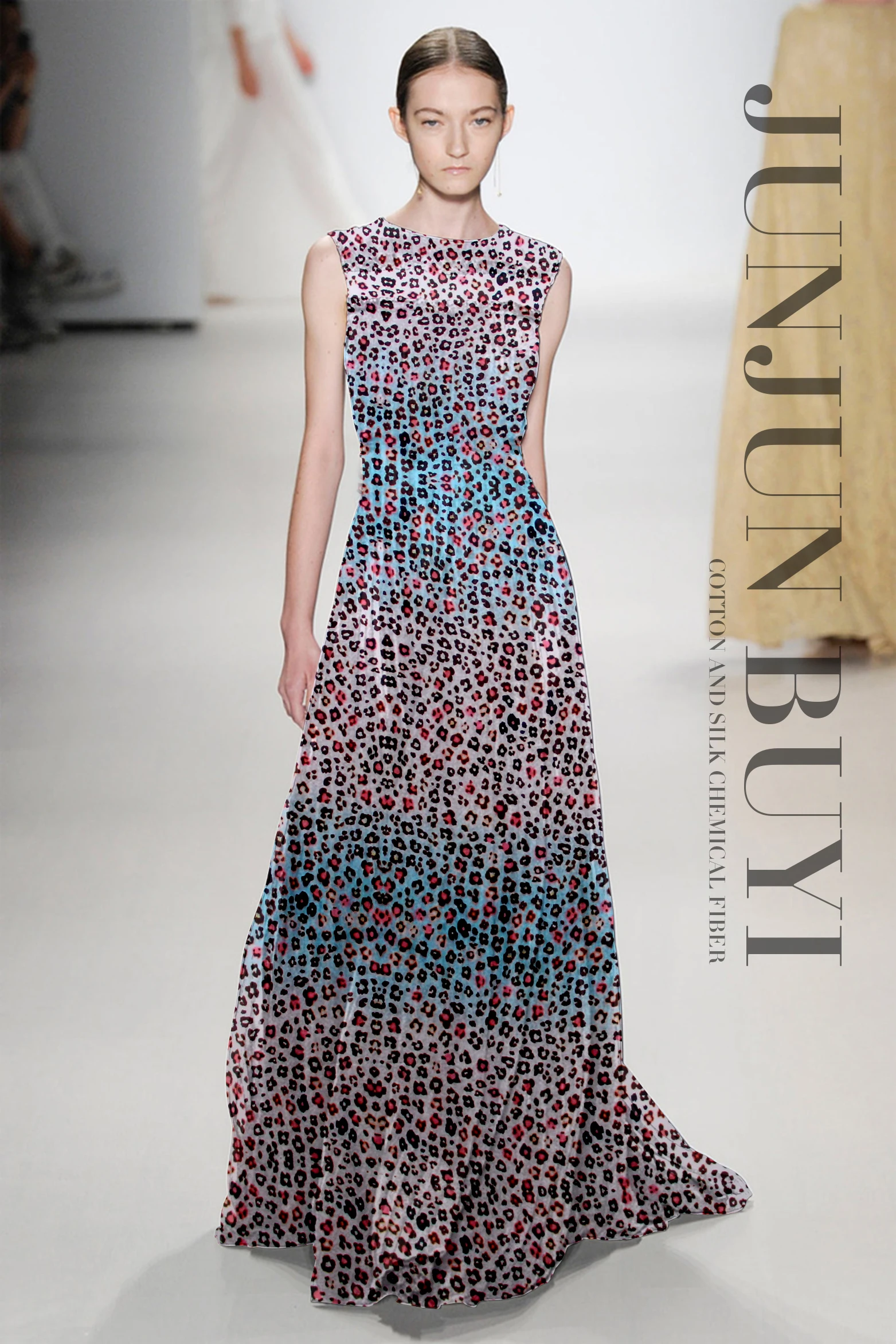 

140cm leopard silk crepe de chine fabric14mm printed micro-transparent silk dress Chinese fabric wholesale silk cloth