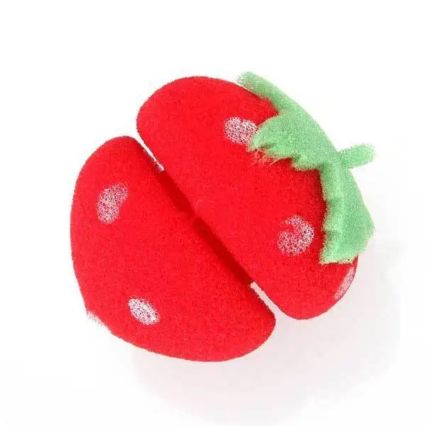 Barmanner 6 X Strawberry Balls Soft Sponge Hair Care Rollersroller