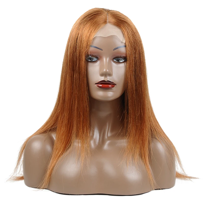 Remyblue 4*4 светлые волосы на шнурках, парик, прямые волосы на кружеве, человеческие волосы, парики, предварительно сорванные 30 коричневых