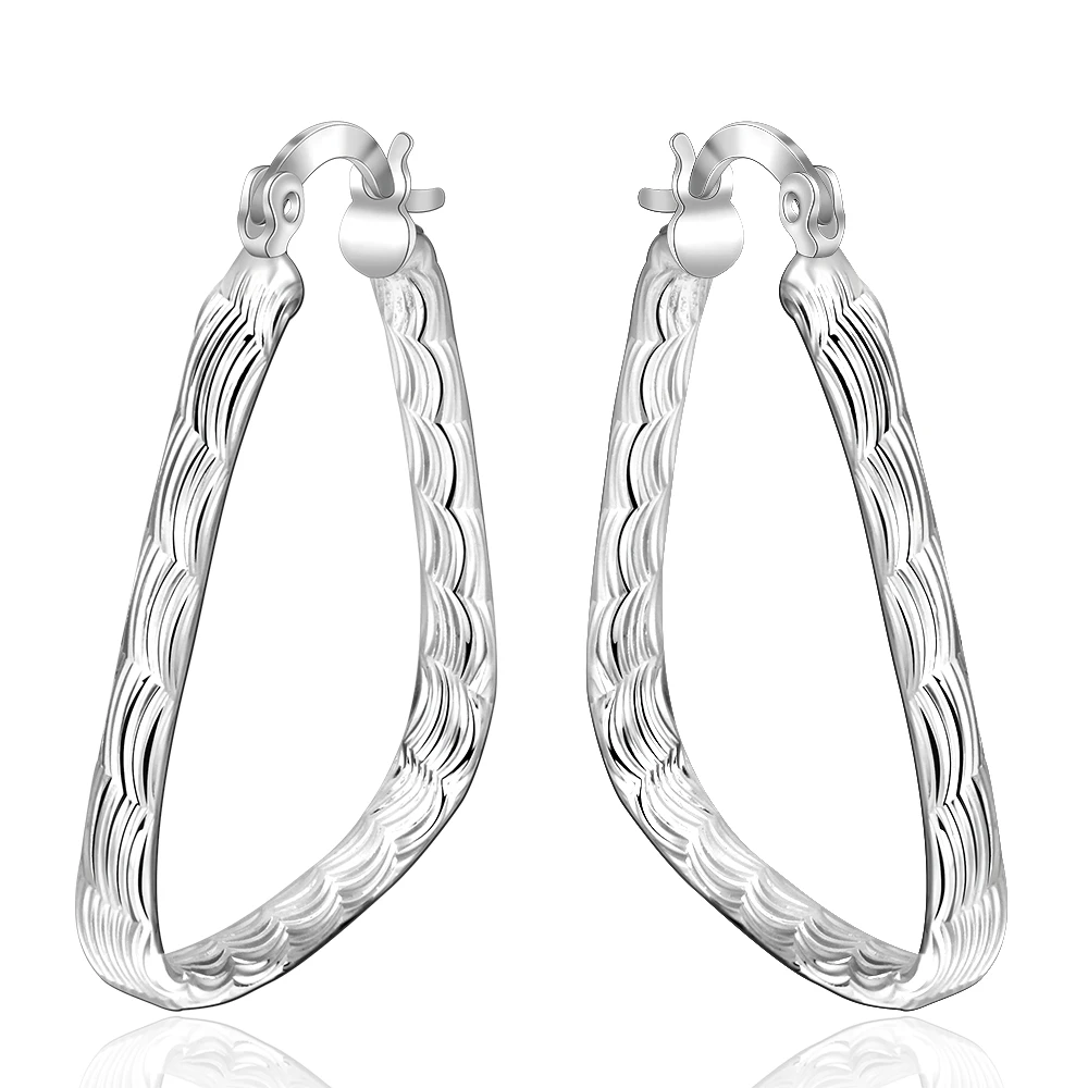 

Triangle fish pattern ear ring fashion silver geometric ear ring fashion trend ladies ear ring accessories