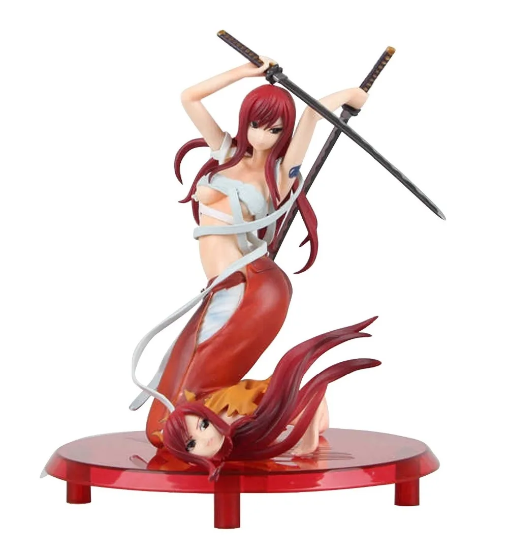 

Anime Fairy Tail Erza Scarlet Yoto Benisakura Hakama Figure 7" Box Gift Model