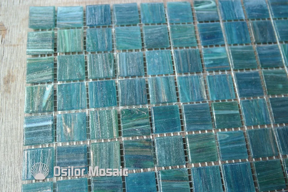 Зеленая Стеклянная мозаика для ванной и на кухне плитка бассейн плитка 4.28 квадратных метров/серия