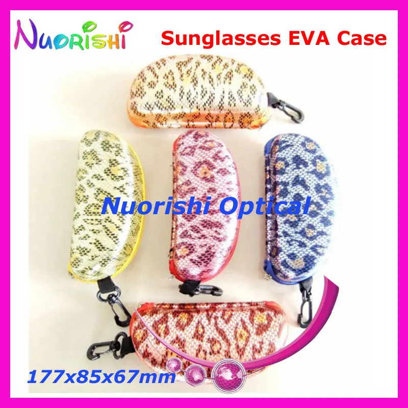 10 шт. большие размеры красивые 5 цветов Змеиный узор на молнии очки для очков Солнцезащитные очки EVA чехол коробка ML021