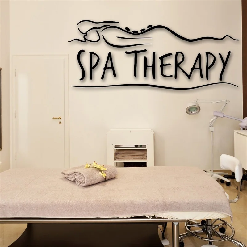 Наклейки на стену виниловая наклейка spa терапии камень массаж Красота салон Relax