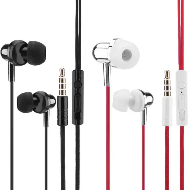universal 3 5mm in ear bass headset headphone earphone earpiece with