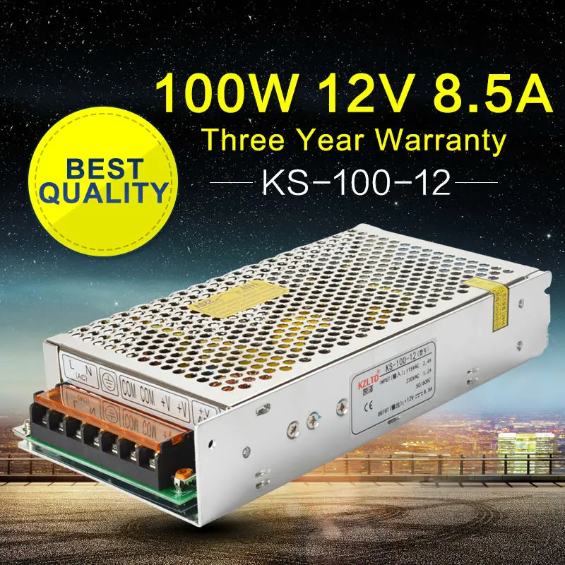 

Switching Power Supply 220V to 12V 100W AC-DC Converter Power Adapter for CCTV Camera LED Street Light Building Lighting