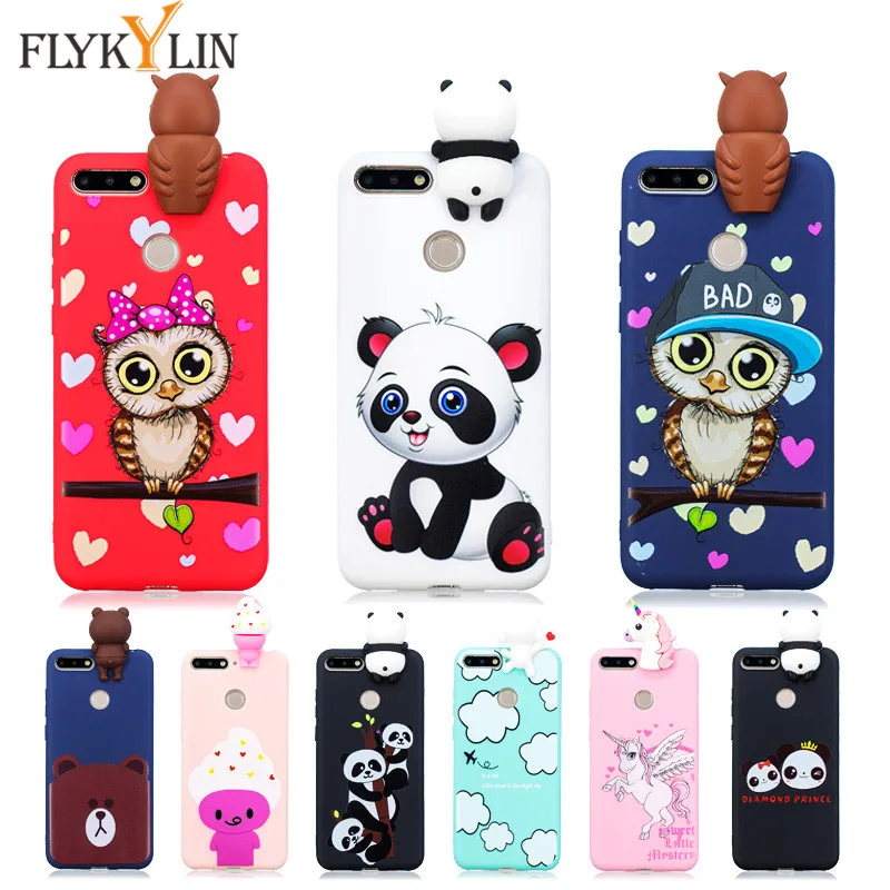 

Honor 7C(5.7 inch) Silicon Case on for Huawei Honor 7C AUM-L41 Case Cover For Huawei Honor7C RU 3D Cartoon Doll Toys Phone Cases