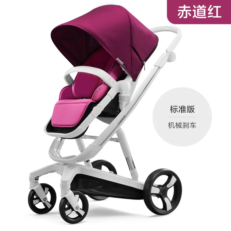 Роскошная дизайнерская детская коляска, кресло на колесах, высокий пейзаж, переносная детская коляска, складная детская коляска, 4 цвета