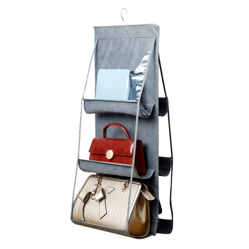 

6 Pocket Folding Hanging Handbag Storage Organizer Hanging Sundry Shoe Storage Bag for Close Home Supplies Closet Organizer