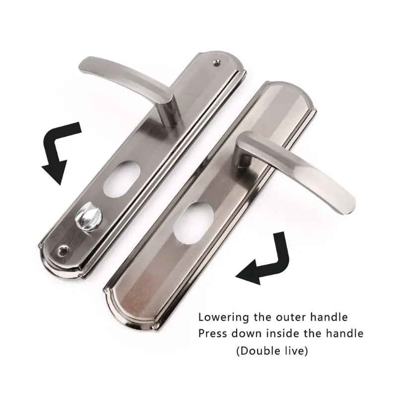 

Anti-Theft Security Door Handle Solid Thickened Panel Indoor Dual Latch Mortise Lock Security Door Handle