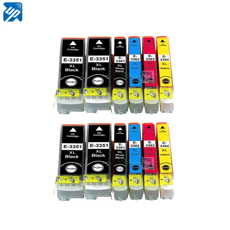 2 Set+2 Black Compatible For Epson 33xl Ink Cartridges For Epson Xp530