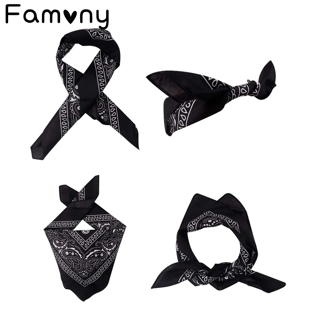 Fashion Women Hair Accessories Linen Bandana Scarf Square Female Bandanas Headwear Rock Cool Baby Girls Multi Style Headbands