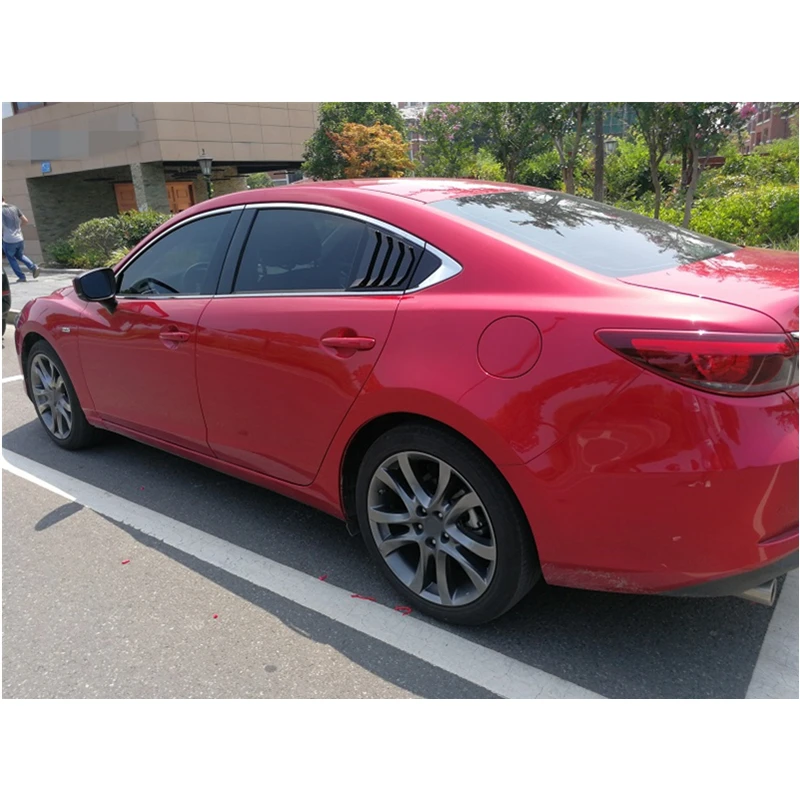 Для MAZDA 6 ATENZA M6 2014 2015 2016 ABS углеродное волокно печать дверь окно жалюзи рама оконный