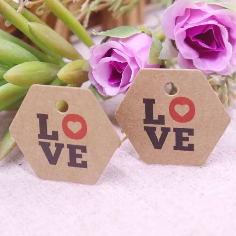 100 шт valentie тег круг белая бумага love you милый код бирка пользовательские цена