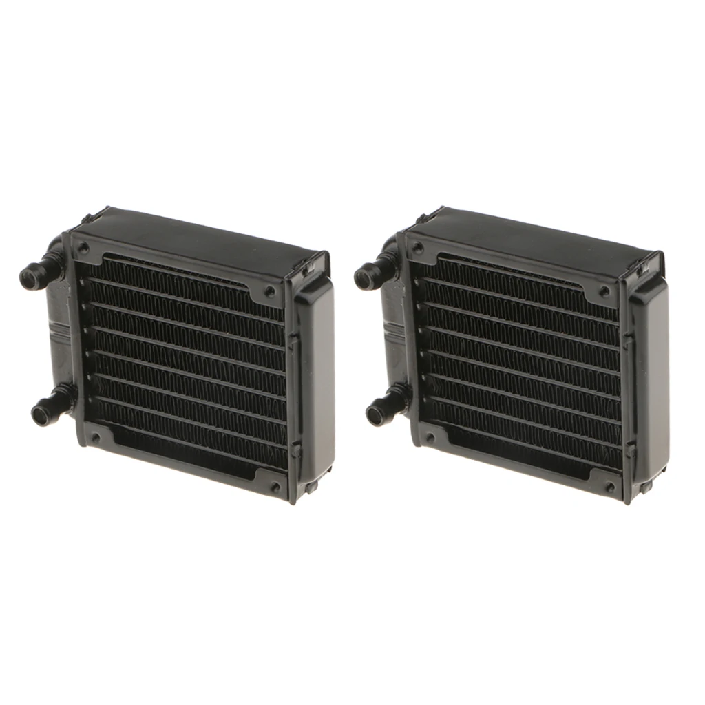 2x Computer Radiator Water Cooling Cooler for CPU LED Heatsink Aluminum 80mm