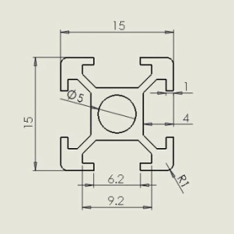 Евро Стандартный промышленный верстака Рабочий стол 1515 Алюминий профиль штранг-прессования для 3D-принтеры машина