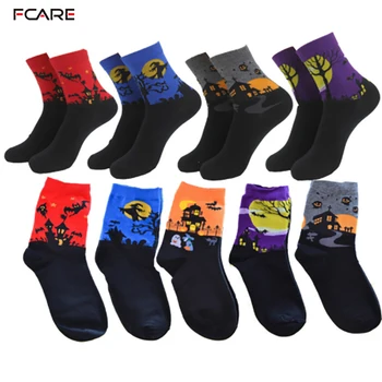 

Fcare fashion 10PCS=5 pairs Halloween Harajuku cotton lovers socks funny socks owl animal autumn spring socks