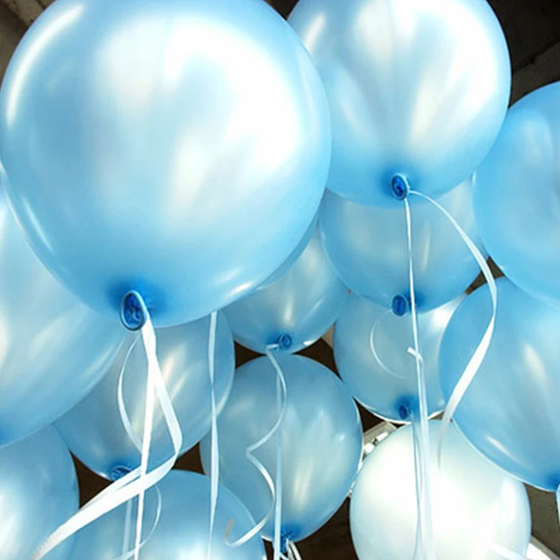 

Hot Air balloons Latex Pearl Balloon Birthday 12inch Blue Color Thicken Balloons Latex Set Wedding Party Decoration Supplies