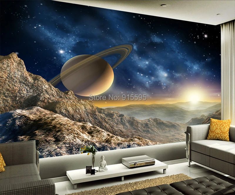 Высокое качество на заказ 3D фото обои космическая Вселенная фотография Фон домашний декор настенная живопись Гостиная ТВ Фреска бумага