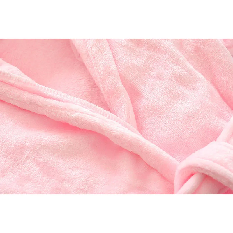 Kids Pajamas Winter Rabbits keep Warm Flannel Robe Children's Bathrobes Baby Boys Girls Hooded Homewear Girls Home Sleepwear